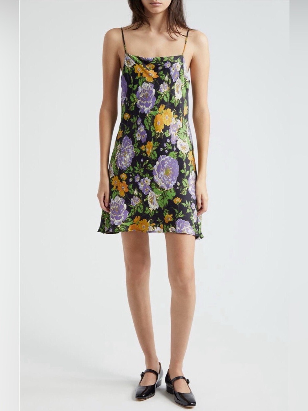 FARM Rio Capri Floral Black Sleeveless Mini Dress